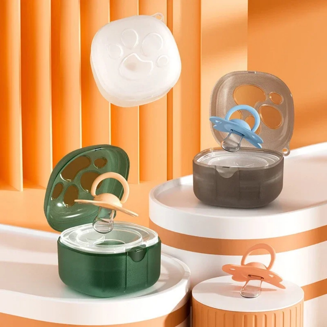 食品グレードのシリコーンおしゃぶりボックス赤ちゃん漫画おしゃ - Baby Food Storage のレビューと価格