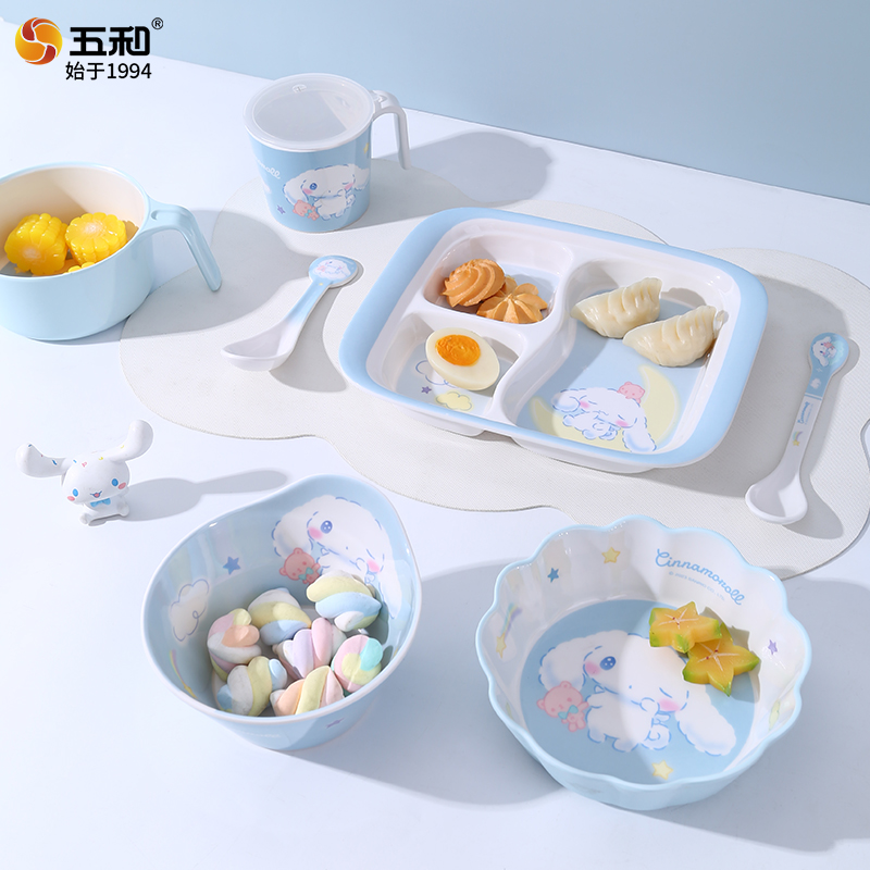 サンリオ食器用、火傷防止ボウル、ソーサー、カップ、スプーン、 - Baby Food Dinner のレビューと価格