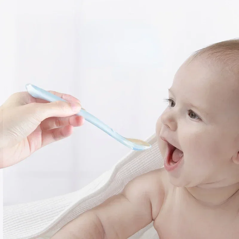 ソフトシリコンベビースプーン幼児補完食給餌トレーニングスプー - Baby Food Product のレビューと価格