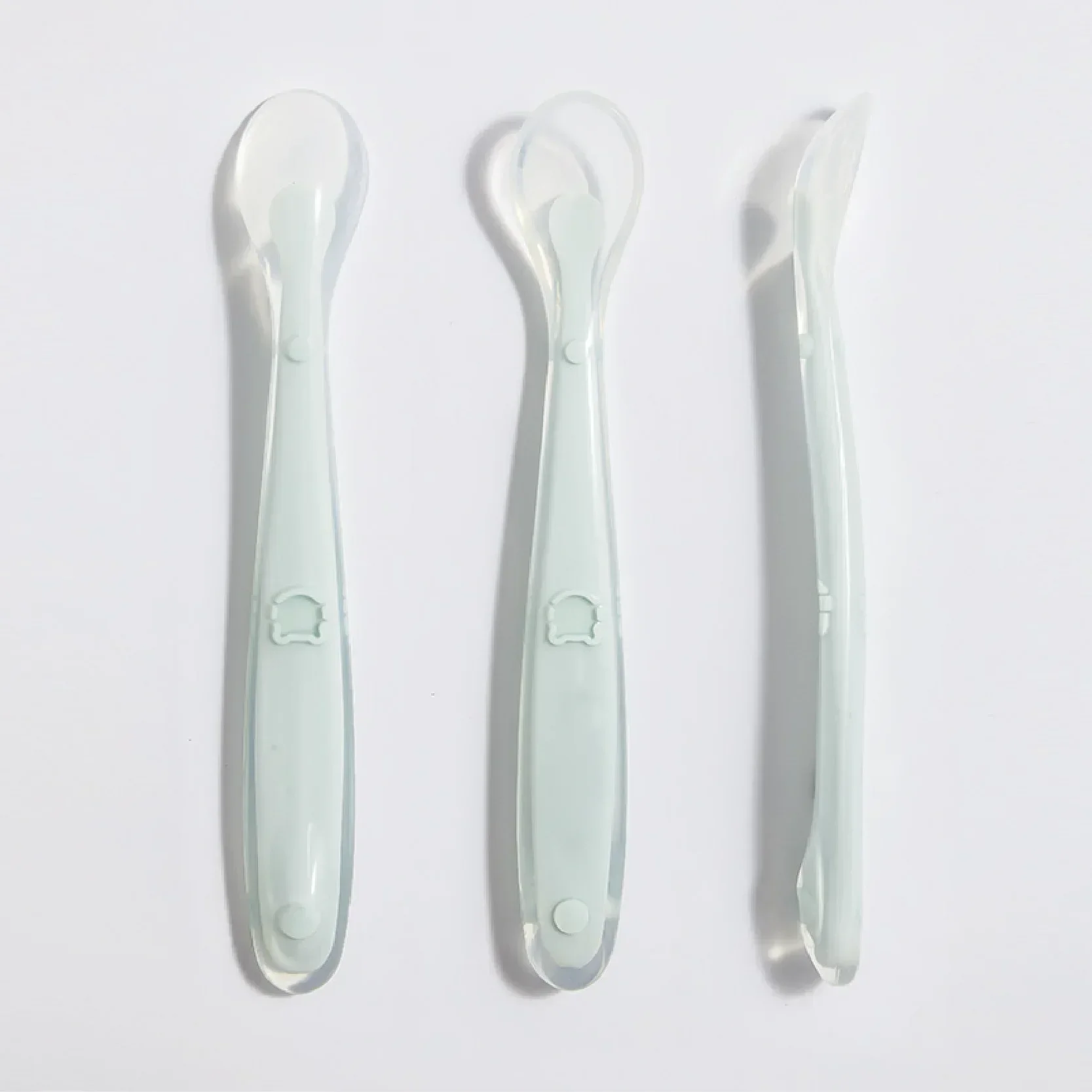 ソフトシリコンベビースプーン幼児補完食給餌トレーニングスプー - Baby Food Product のレビューと価格