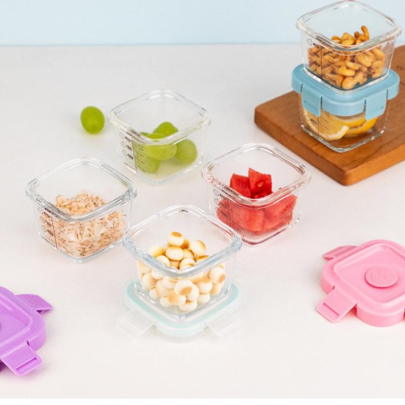耐熱保存容器 スポック 3 in 1 ポータブル ベビーガラ - Baby Food Glass Containers のレビューと価格