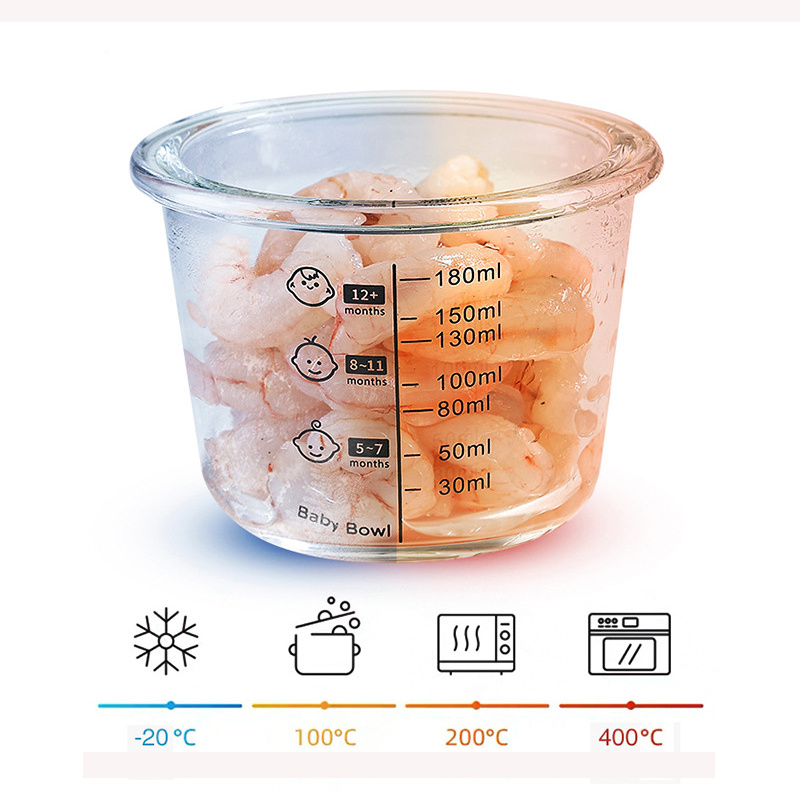 ふた付きベビーフード収納ジャー、幼児用の漏れ防止スナックピュ - Baby Food Glass Containers のレビューと価格