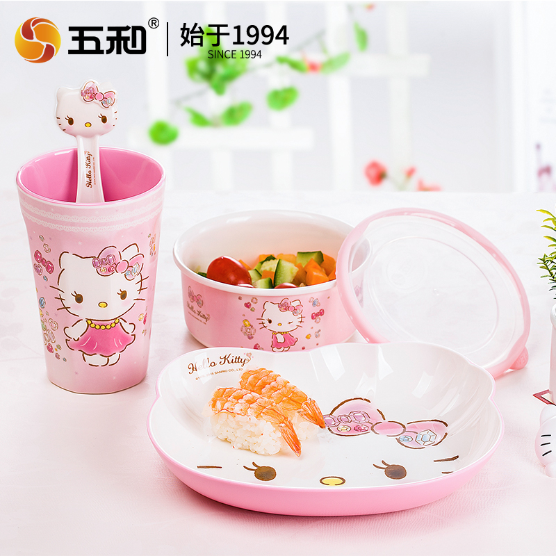 ハローキティ食器ベビーフードボウル分割ダイニングプレート熱傷 - Baby Food Dinner のレビューと価格