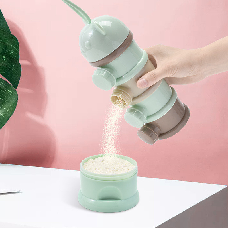 3/4 層ベアベビーミルクパウダーコンテナポータブル独立サイ - Baby Food Nan のレビューと価格