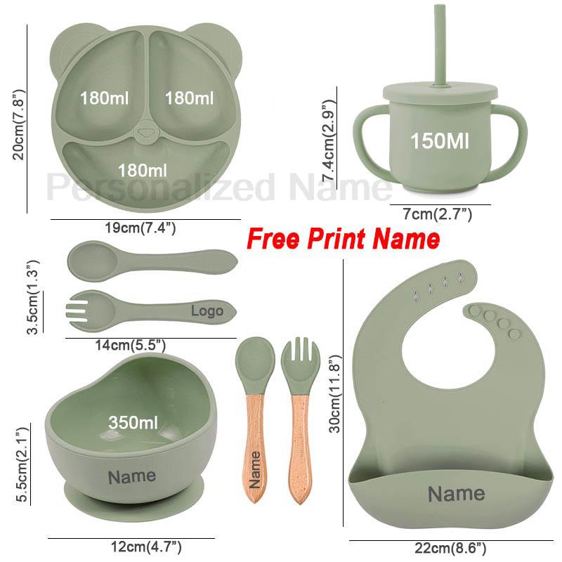 給餌セットシリコーンベビー吸盤ボウル皿プレート子供のためのク - Baby Food Product のレビューと価格
