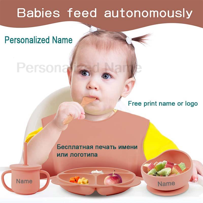 給餌セットシリコーンベビー吸盤ボウル皿プレート子供のためのク - Baby Food Product のレビューと価格