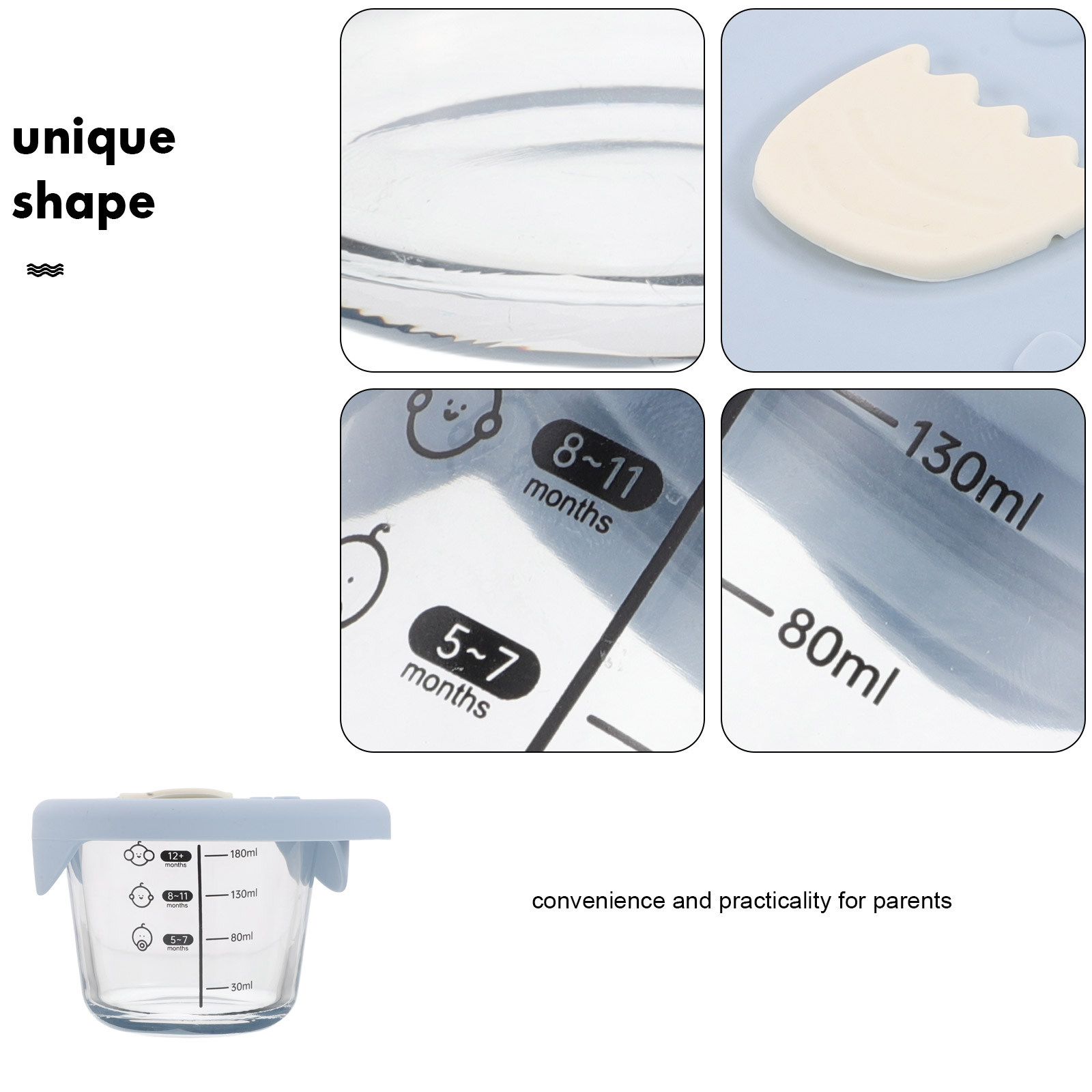 2個セット ベビーガラス製フードボウル 漏れ防止 丸型保存容 - Baby Food Glass Containers のレビューと価格