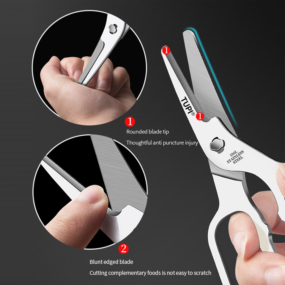 TUPI - ステンレス鋼はさみベビーフードミルポータブル授 - Baby Food Scissors のレビューと価格