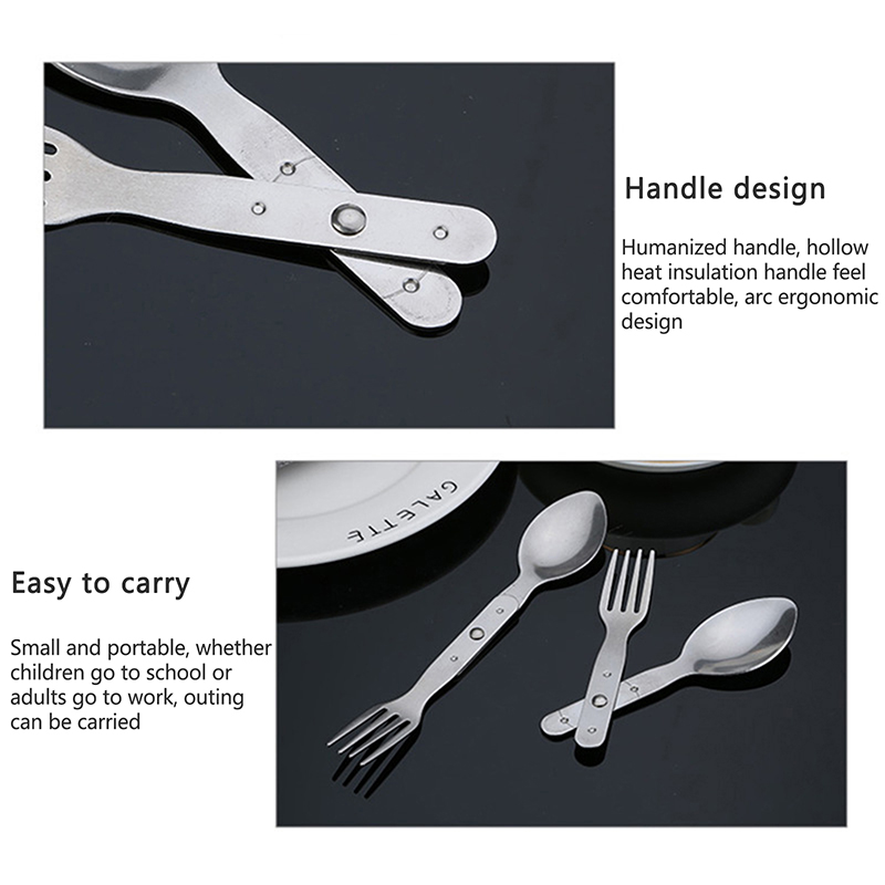 2-in-1 フォークデザートスプーンカトラリーセット屋外キ - Weaning Spoon Set のレビューと価格